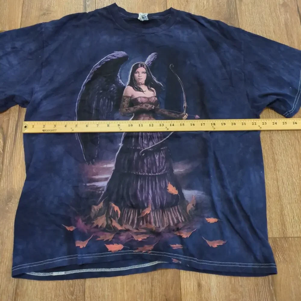 VTG The‎ Mountain Adult XL Shirt Goth Emo Elf Fairy Archer Whimsygoth Wings - Picture 5 of 6